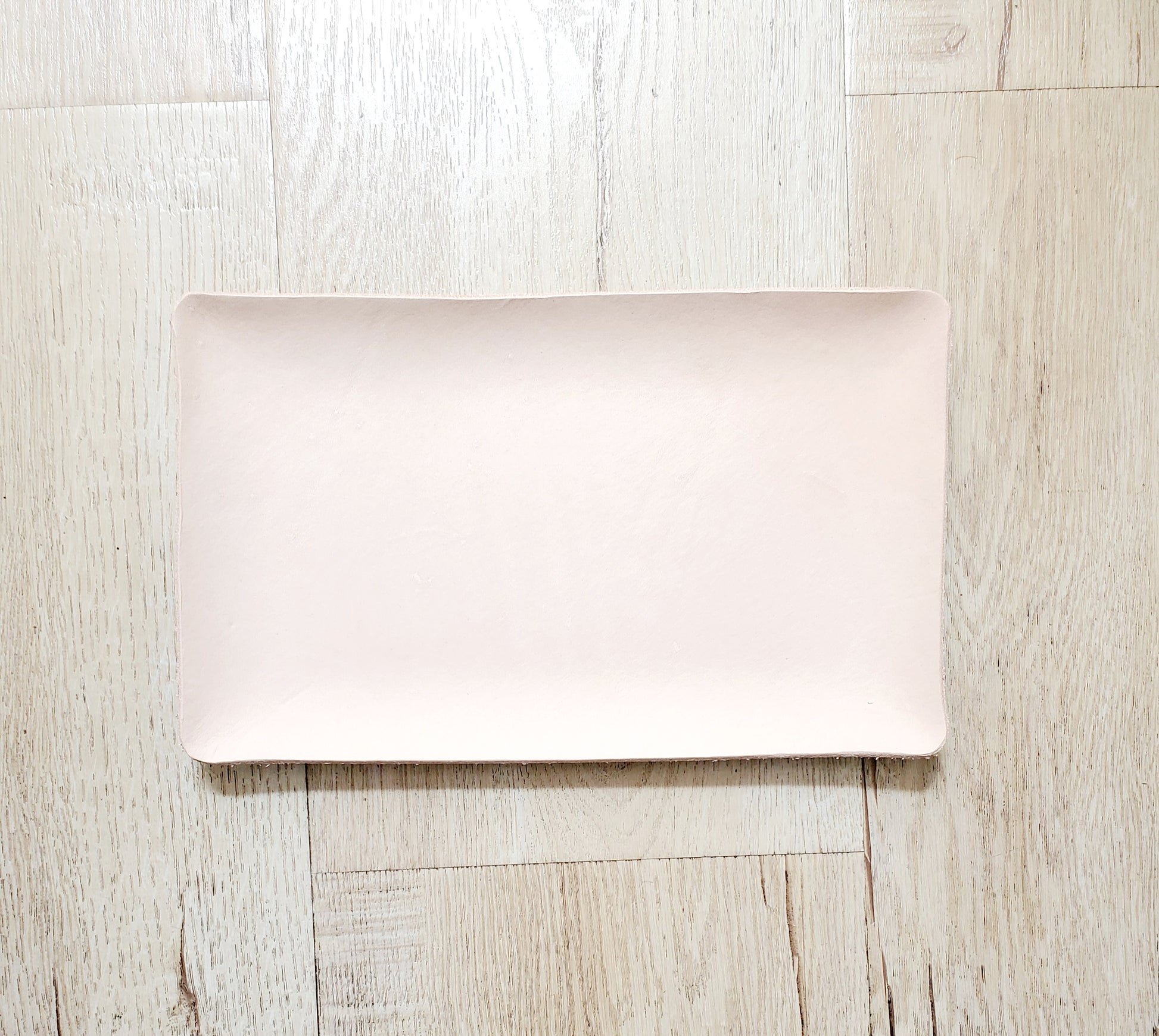 Natural leather tray. Handmade in Los Angeles California