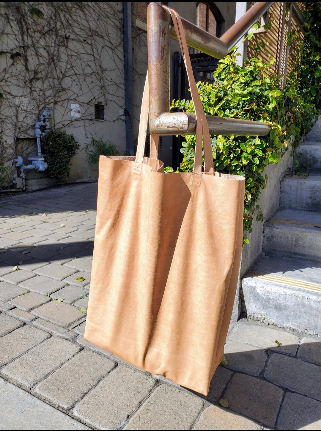 Natural color tote bag. Made in Los Angeles,California