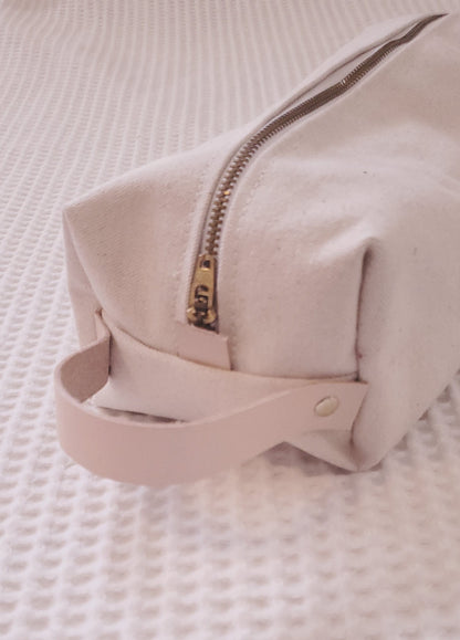 Canvas & leather dopp kit & travel bag. Made in Los Angeles California 