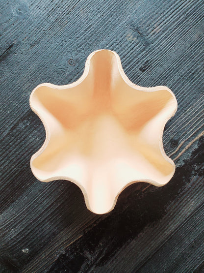 Natural leather nesting bowl. Handmade in Los Angeles California 