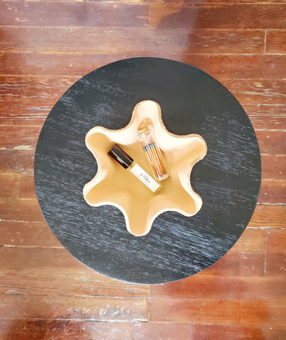 Natural leather nesting bowl. Handmade in Los Angeles California 