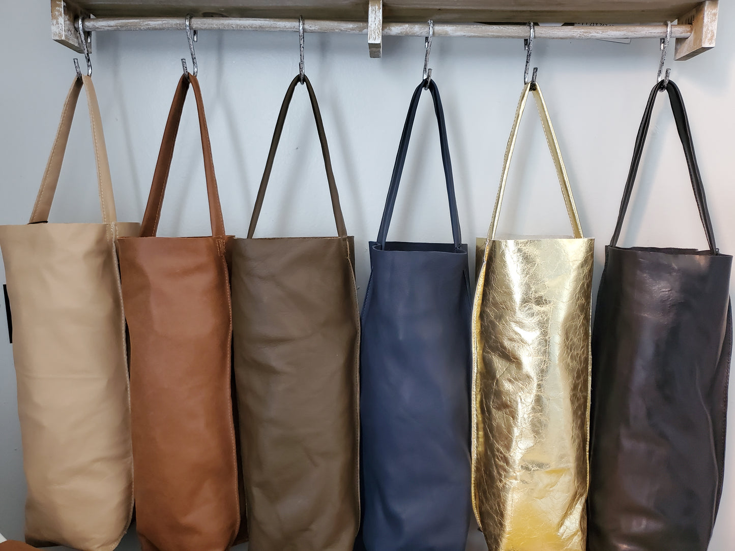 Leather wine bags in multi colors